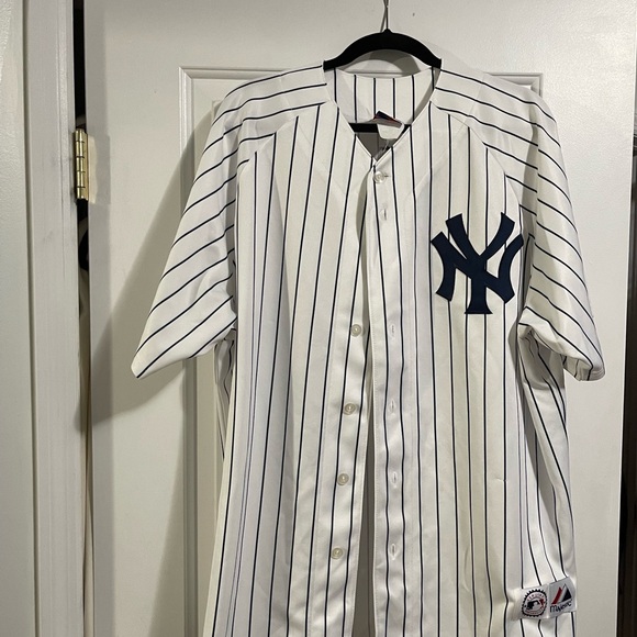 Majestic Other - White Pinstripe Baseball Jersey